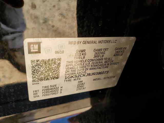 2018 GMC YUKON DENA 1GKS2CKJ9JR386073