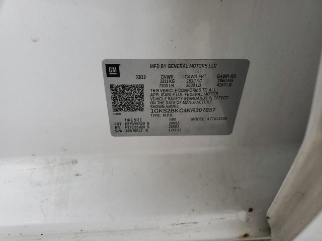 2019 GMC YUKON SLT 1GKS2BKC4KR307857
