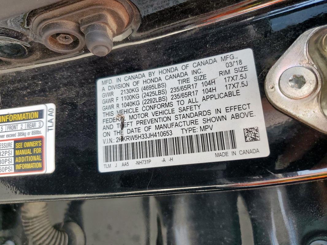 2018 HONDA CR-V LX - 2HKRW5H33JH410653
