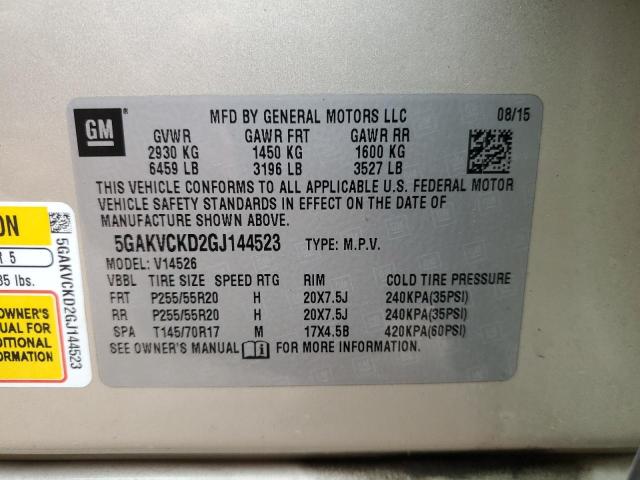 2016 BUICK ENCLAVE 5GAKVCKD2GJ144523