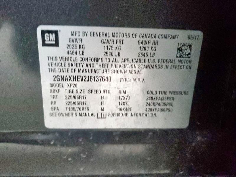 2018 CHEVROLET EQUINOX LS - 2GNAXHEV2J6137640