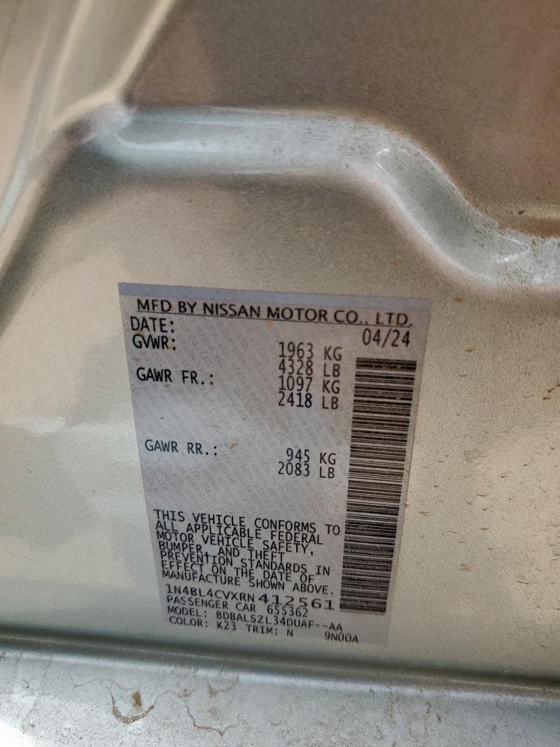 2024 NISSAN ALTIMA SR - 1N4BL4CVXRN412561