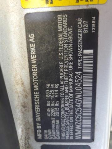2016 MINI COOPER S C WMWZC5C54GWU04524