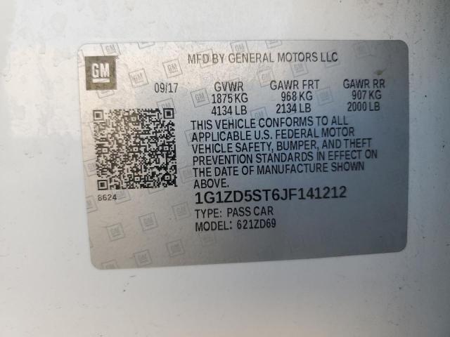 2018 CHEVROLET MALIBU LT - 1G1ZD5ST6JF141212