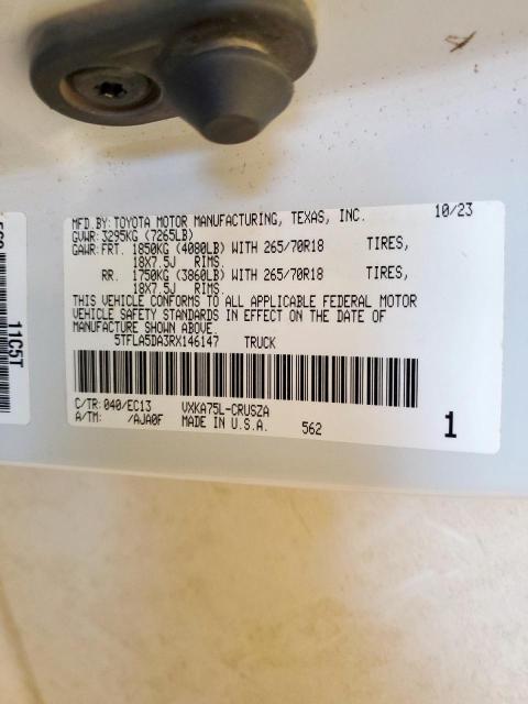 2024 TOYOTA TUNDRA DOU 5TFLA5DA3RX146147