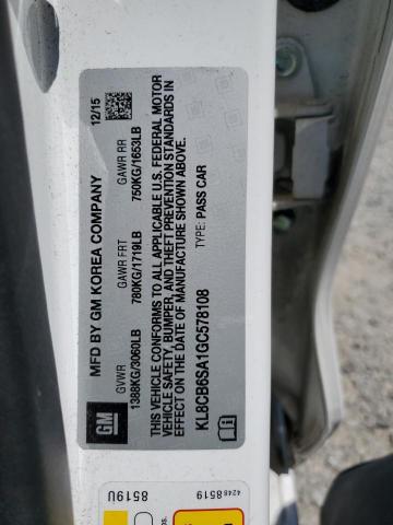 2016 CHEVROLET SPARK LS KL8CB6SA1GC578108