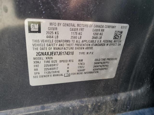 2018 CHEVROLET EQUINOX LT - 2GNAXJEV7J6174318