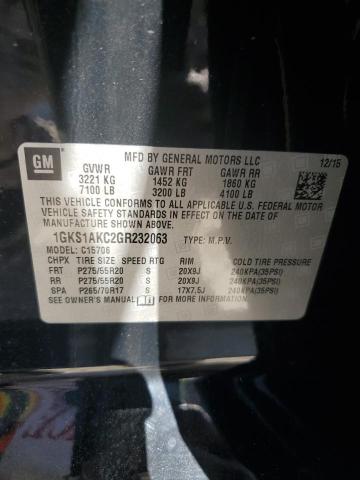 2016 GMC YUKON SLE 1GKS1AKC2GR232063