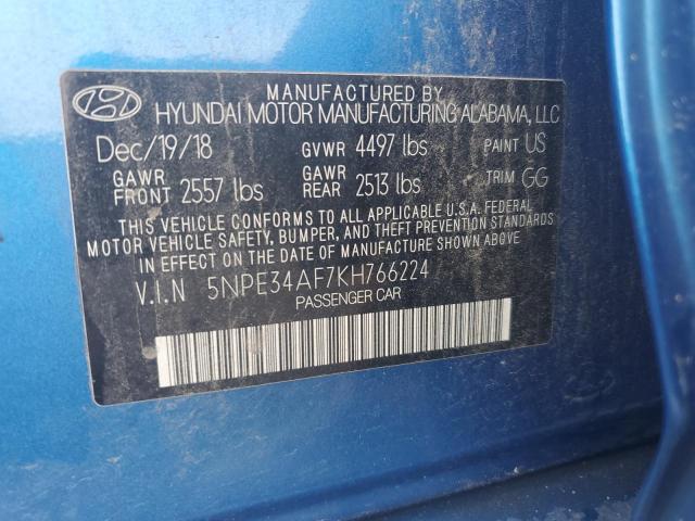 2019 HYUNDAI SONATA LIM 5NPE34AF7KH766224