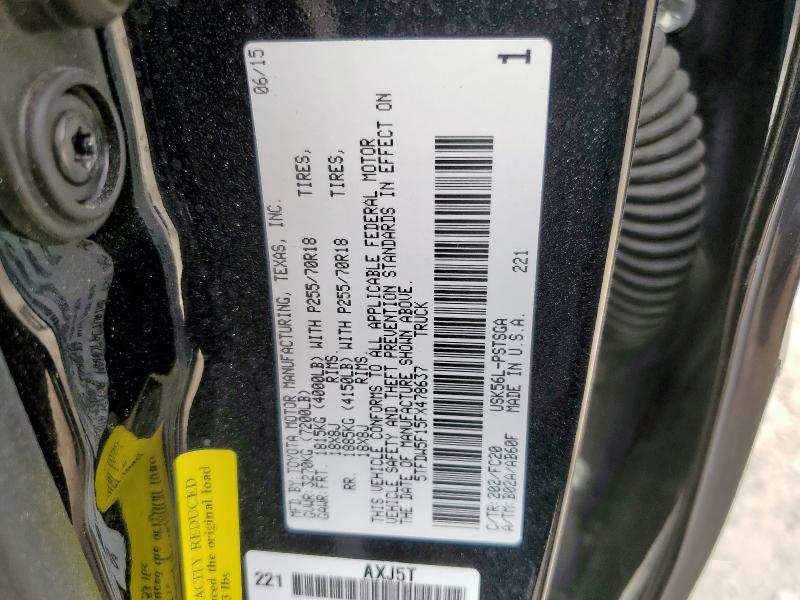 2015 TOYOTA TUNDRA CRE - 5TFDW5F15FX478637