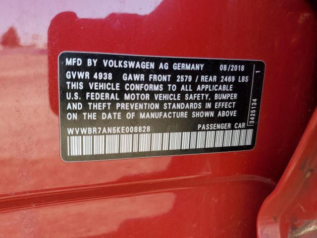 2019 VOLKSWAGEN ARTEON SE WVWBR7AN5KE008828