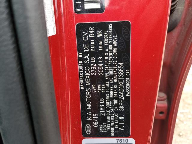 2019 KIA FORTE FE - 3KPF24AD1KE138654