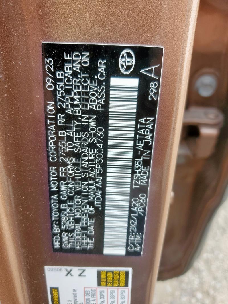 2023 TOYOTA CROWN PLAT JTDAFAAF5P3004730