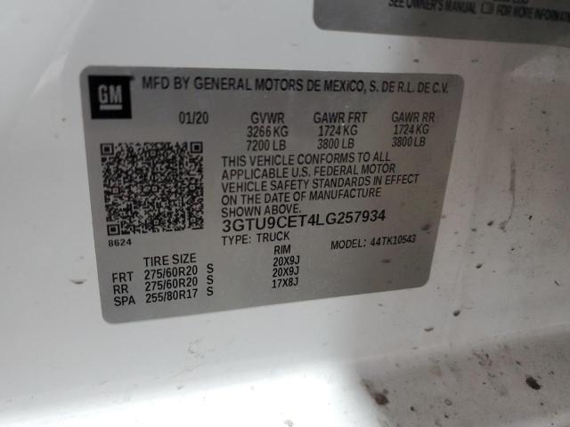 2020 GMC SIERRA K15 - 3GTU9CET4LG257934