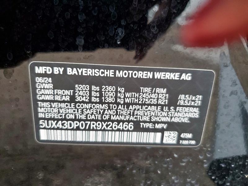 2024 BMW X3 SDRIVE3 5UX43DP07R9X26466