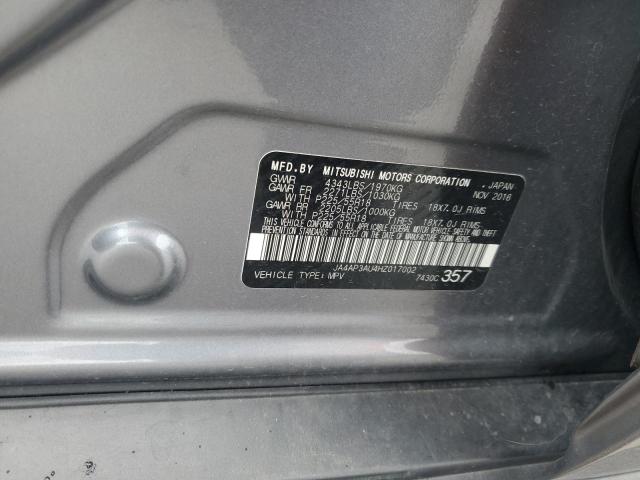 2017 MITSUBISHI OUTLANDER - JA4AP3AU4HZ017002