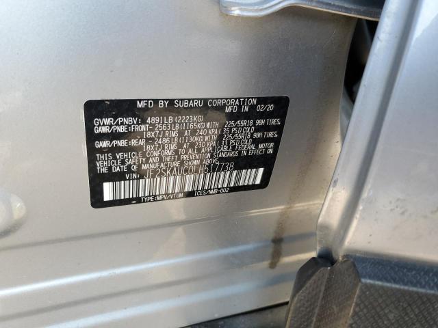 2020 SUBARU FORESTER L #3288546491