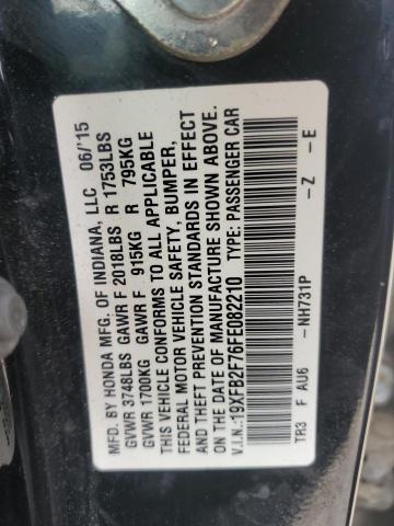 2015 HONDA CIVIC SE 19XFB2F76FE082210