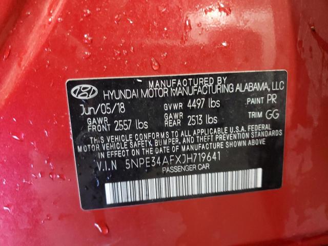 2018 HYUNDAI SONATA SPO - 5NPE34AFXJH719641