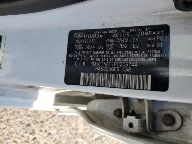 2015 HYUNDAI ACCENT GS KMHCT5AE1FU206744