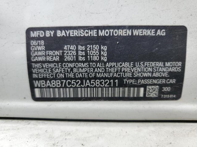 2018 BMW 340 XI WBA8B7C52JA583211