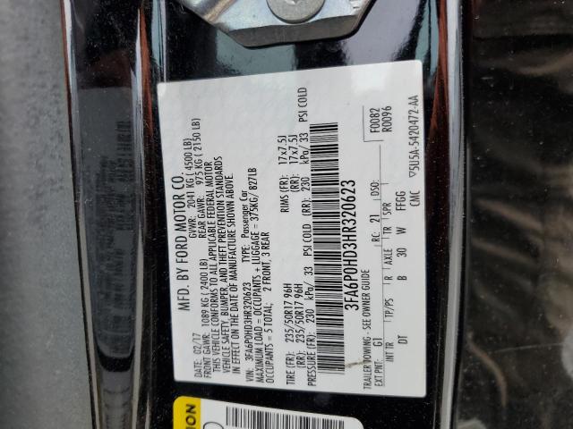 2017 FORD FUSION SE - 3FA6P0HD3HR320623