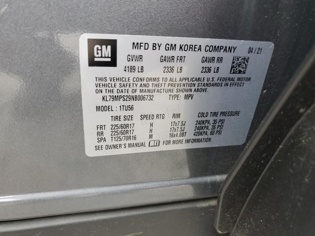 2022 CHEVROLET TRAILBLAZE - KL79MPS29NB006732