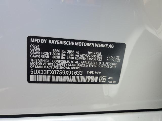 2025 BMW X6 XDRIVE40I 5UX33EX07S9X91633