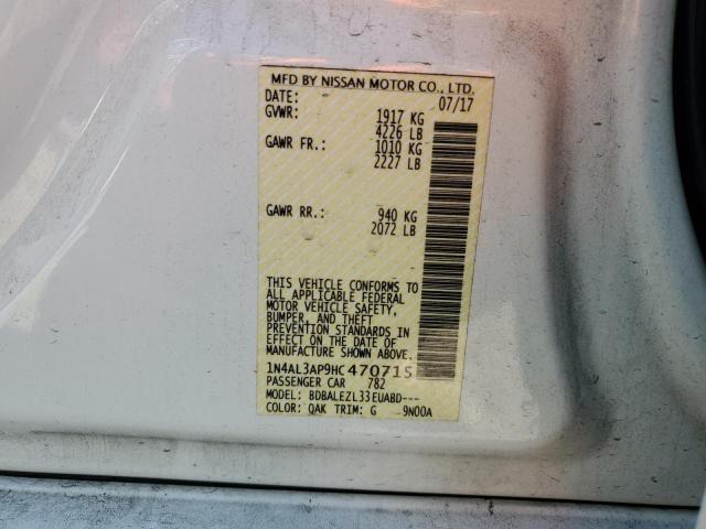 2017 NISSAN ALTIMA 2.5 - 1N4AL3AP9HC470715