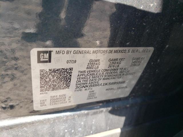 2019 CHEVROLET BLAZER 1LT 3GNKBBRA1KS695568