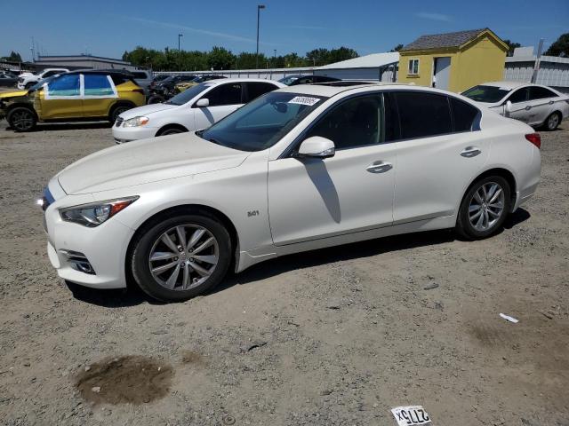 INFINITI Q50 PREMIU 2016 white  gas JN1EV7AP5GM303065 photo #1