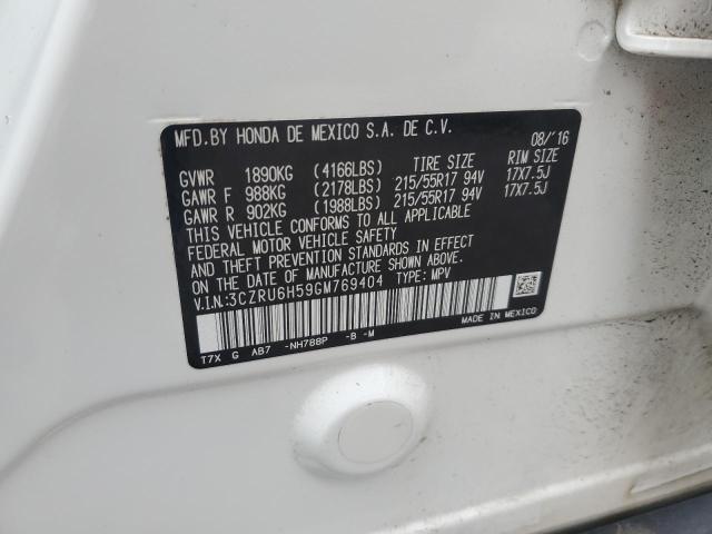 2016 HONDA HRV 3CZRU6H59GM769404
