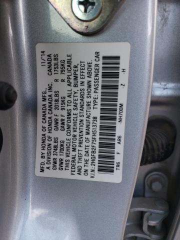 2015 HONDA CIVIC SE - 2HGFB2F75FH513738