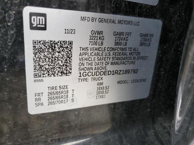 2024 CHEVROLET 1500 1GCUDDED1RZ189792