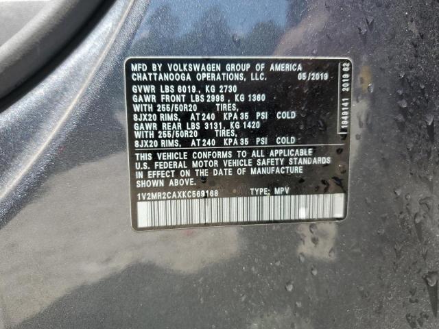 2019 VOLKSWAGEN ATLAS SEL - 1V2MR2CAXKC569168