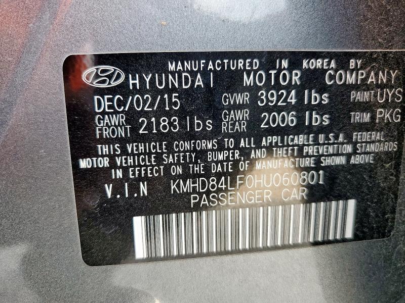 2017 HYUNDAI ELANTRA SE - KMHD84LF0HU060801