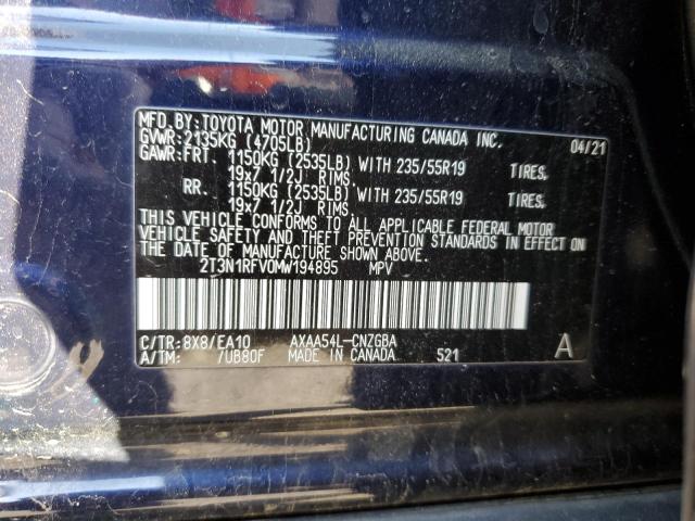 2021 TOYOTA RAV4 LIMIT - 2T3N1RFV0MW194895