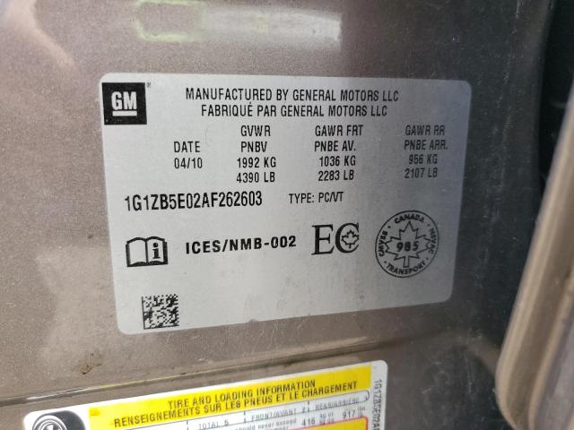 2010 CHEVROLET MALIBU LS - 1G1ZB5E02AF262603