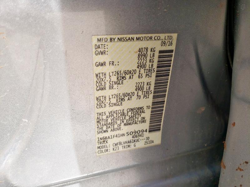 2017 NISSAN TITAN XD S - 1N6BA1F41HN509094
