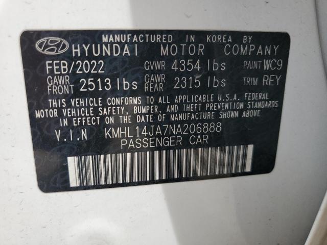 2022 HYUNDAI SONATA SEL - KMHL14JA7NA206888