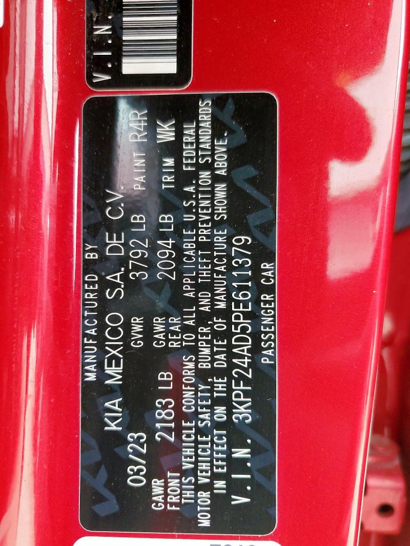 2023 KIA FORTE LX 3KPF24AD5PE611379