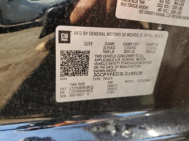 2020 CHEVROLET SILVERADO - 3GCPYFED3LG189135