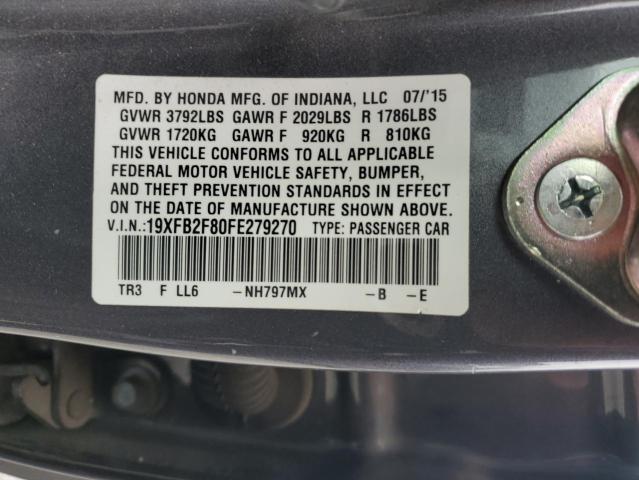2015 HONDA CIVIC EX 19XFB2F80FE279270