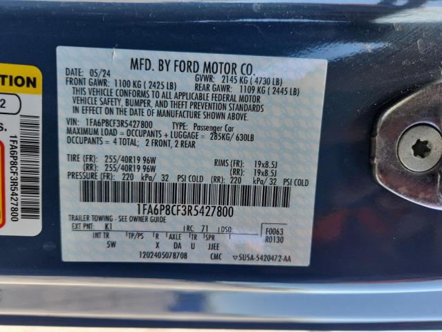 2024 FORD MUSTANG GT 1FA6P8CF3R5427800