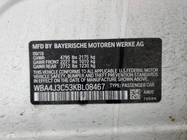 2019 BMW 430XI GRAN WBA4J3C53KBL08467