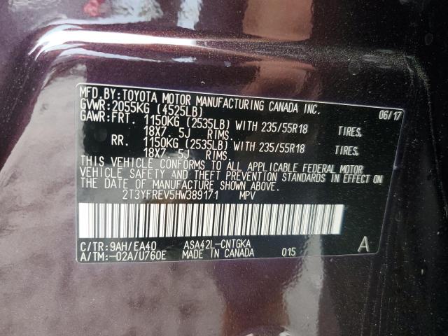 2017 TOYOTA RAV4 LIMIT - 2T3YFREV5HW389171