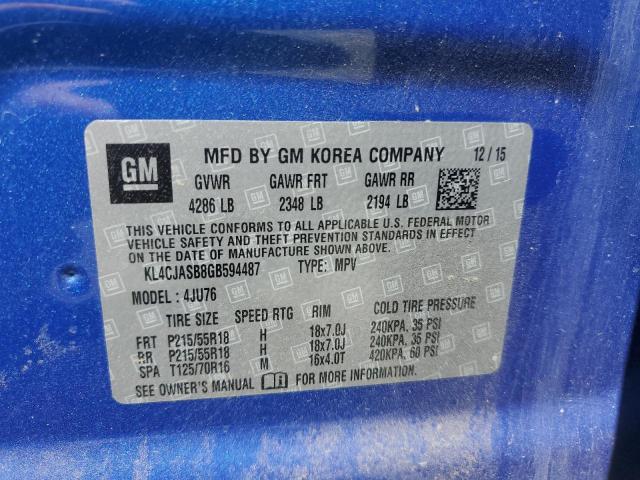 2016 BUICK ENCORE - KL4CJASB8GB594487