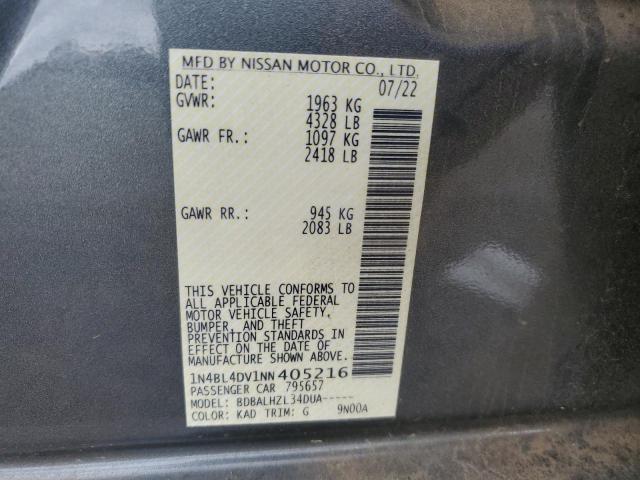 2022 NISSAN ALTIMA SV 1N4BL4DV1NN405216