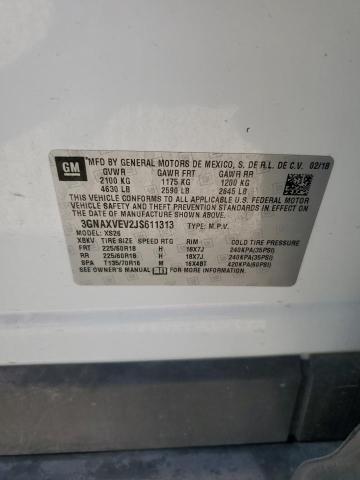 2018 CHEVROLET EQUINOX PR - 3GNAXVEV2JS611313
