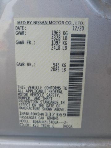 2021 NISSAN ALTIMA SV - 1N4BL4DV5MN337369